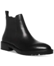 Steve Madden Women's Leopold Ankle Boots Leather Almond Flat Heel Stretch S430
