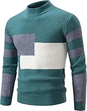 [Generic] plus Size Winter Coats for Men Matching Pullover Sweater Knit Youth Fashion Casual Wear Wool Blend Coat