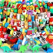 URSKYTOUS 130Pcs Animal Erasers Desk Pets for Kids Animal Pencil Erasers Bulk Puzzle Erasers Toys Gifts for Classroom Prizes,Game Reward,Treasure Box,Easter Egg Fillers,Goodie Bag Stuffer,Party Favors