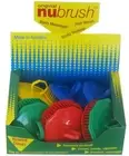 Nu Brush Box of 12 Mixed Colour Hair Scalp Massage Dandruff Remover NUBRUSH