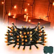 Orange String Lights Battry Operated with Timer Waterproof, Halloween String ...