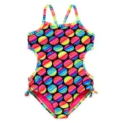 Angel Beach Dot Cutout 1-Piece Swimsuit Girls Size 5 New