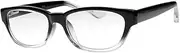 Clear Glass Reading Glasses Real Glass Lenses in Stylish Acetate Frame Available in Reading Magnification +0.25 to +3.00 (+1.25)