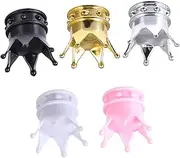 JECOMPRIS 5pcs Crown Shaped Tire Valve Stem Caps Accessories for Cars Bikes and Motorcycles Stylish Protection Against Dirt and Air Leakage