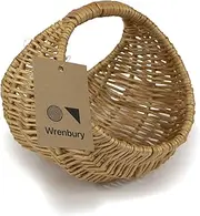 Wrenbury Small Egg Collecting Basket - Buff Natural Willow Foraging Basket - Ideal for Easter Harvesting, Mushrooms, Berries, and Nuts