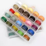 25 Rolls jewelry beading thread flat wax thread waxed polyester thread DIY Wax