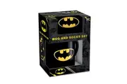 Batman Logo Mug and Sock Set (Black/Yellow) (One Size)