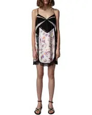 Zadig & Voltaire Cole Bis Mix Jac Silk-Blend Dress