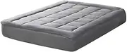 Dreamz Bamboo Fibre Luxury Pillowtop Mat Protector Cover Mattress Topper, Double Size, Grey