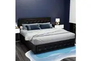 Artiss Bed Frame King Size Gas Lift Black TIYO