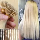 200G THICK Nano Ring Tip Hair Extensions Micro Beads Link Remy Human Hair Blonde