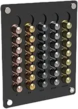 MTSDM Coffee Capsule Holder, Wall Mount Coffee Pod Container, Acrylic Coffee Rack Large Capacity Can Hold 35 Pcs Coffee, Capsule Storage Capsule Dispenser for Homes Kitchens Coffee Shops