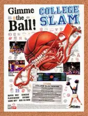 1995 College Slam SNES Original Advertisement / Retro Wall Art v1