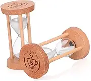 Gogogmee 2pcs Hourglass Timer 5 Minute Timer Tabletop Sand Timer 5 Minute Sand Timers for Classroom 2 Minute Timer Vintage Egg Timer Sand Timer Decor 20 Minute Sand Timer Wood
