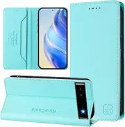Compatible with Google Pixel 6a 5G Magnetic Closure Wallet case Cover,Compatible with Google Pixel 6a 5G Flip Kickstand Case TL