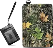 [BWEGRHE] Small Travel Wallets Slim Multi-slot Card Organizer Case Cute Credit Card Holder RFID-Blocking Card Case Small Wallet for Women Men, Camo Tree Leaf, Slim, Minimalist