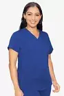 Med Couture Touch Women's VNeck Shirt Tale Scrub Top 7459Royal XS Blue S BLK 3XL