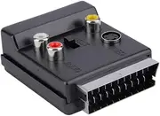 Newest Switchable Scart Male to Female S-Video 3 Audio Adapter