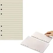 A6 Refills Paper, 160 Pages/80 Sheets Refill Pad, Insert Ruled Lined Paper, 6 Hole Loose Leaf Punched Paper Refill for Diary, Notebook (Lined, 80 Sheets)