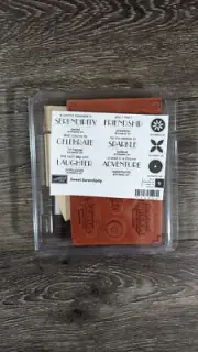 Stampin' Up SWEET SERENDIPITY Wood Rubber Stamps Set of 9