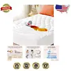 Quilted Noiseless King Size Mattress Protector - Soft, Breathable & Waterproof
