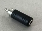 Mono Male RCA Male Jack to 1/8" 3.5mm Audio Adapter Connector - Black