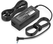 65W 45W Laptop Charger for HP, Compatible with HP Pavilion x360 11 13 14 15 17, HP Elitebook 840 850 G5, ProBook 450 G8 G9 640 650 G5 Laptop Supply Cord Smart Blue Tip Power Adapter