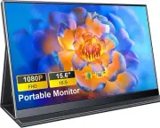 Magicraven Portable Monitor, 15.6" 1080P Laptop Monitor, Lightweight Dual USB