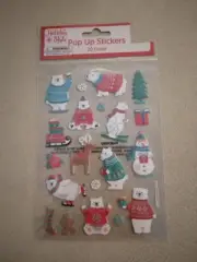 20 Pop up Stickers Polar Bear Tree Reindeer 272048