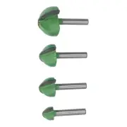 4Pcs Cove Box Router Bit Round Nose 2 Flute Tungsten Steel CNC Cutter Tools