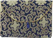 SEWACC Buddhist Scripture Pouch Chinese Packing Bag Craftsmanship Stylish Brocade Book Wrapping Holder for Quran Scriptures Storage