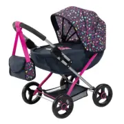 Bayer Cosy Doll Stroller Pram 59cm Toy w/ Blanket & Pillow/Shoulder Bag Kids 3y+