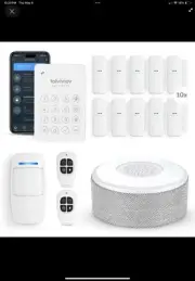 Alarm System for Home Security, Door Alarm Systems, App Alerts, 15Piece Kit, No