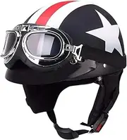 PRETYZOOM Motorcycle Open Face Helmet for Adults Stylish Design with Visor Secure Fit for Men Women Protection Gear for Safe Riding for All Seasons