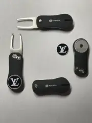 (1) Pitchfix Golf Switchblade Divot Tool & LOUIS VUITTON 1" Coin Golf Marker