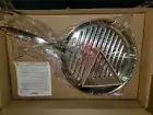 Ginny's Round Grill Frying Pan Cookware Silver New NIB