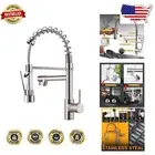 Elegant Brushed Nickel Pull-Down Kitchen Faucet with 360° Sprayer Functionality