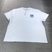 New Sergio Tacchini Shirt Mens 3XL XXXL Retro Tennis White Black T Shirt Tee