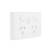 NLS 30502LIGHT - Double Power Point 10Amp with 10 Amp LIGHT Switch 'Classic' Style