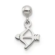 Sterling Silver Mio Memento Dangle Bow And Heart Arrow Charm