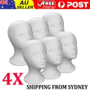 4pcs Practical Foam Female Mannequin Head Wigs Glasses Cap Display Holder Stand