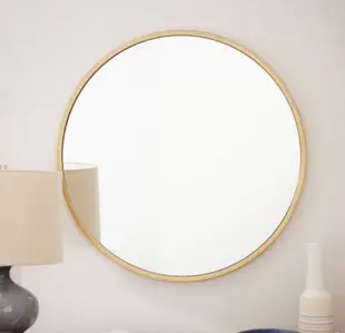 鏡子 90CM圓鏡 浴室鏡 壁掛鏡 北歐浴室鏡衛生間洗手間廁所衛浴圓鏡掛鏡簡約壁掛式梳妝化妝鏡子 (9.1折)