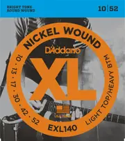 D'Addario EXL140 Nickel Wound Electric Guitar Strings, Light Top-Heavy Bottom, 10-52