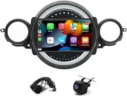 Android 13 Car Navigation Player Zcargel 2+32G Car Stereo for Mini Cooper R56 2007-2014 9 inch Touch Screen Radio Head Unit with Wireless CarPlay Android Auto GPS/FM/WiFi/AHD Backup Camera/Mirror Link