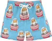 [RPLIFE] Swim Boy Shorts, Toddler Swim Shorts 2t, Cute Hamsters Spaceships