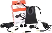 Kisangel 1Set Microphone Portable Clip Condenser Mic for Conference Streaming Recording Lightweight Design with