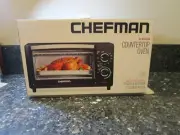 CHEFMAN 4 Slice Countertop Toaster Oven - black - NIB - FACTORY SEALED RJ25-4
