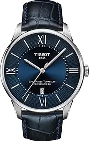 [Tissot] mens Chemin des Tourelles Stainless Steel Dress Watch Blue T0994071604800, Blue