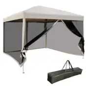 Zeus n' Ruta Canopy Tents 100.5" Square Semi-Permanent Storage Bag Pyramid Beige