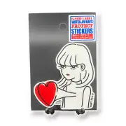 Beating Heart Sticker Girl Quirky Fun Love Decal B-Side Label Japan